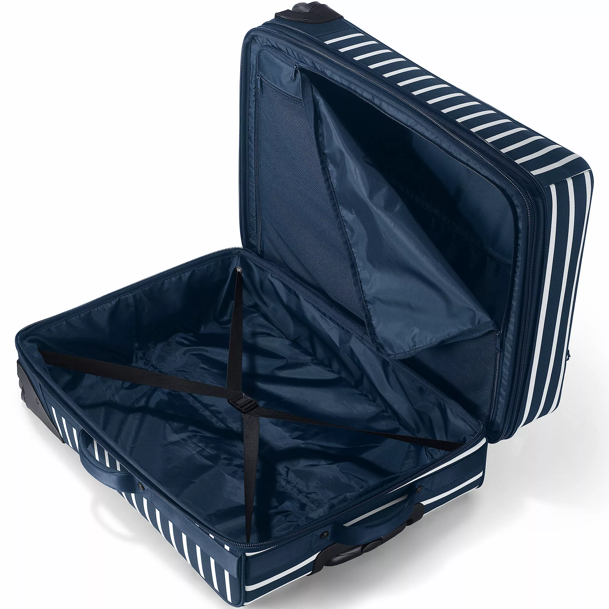 Lands' End Travel Checked Printed Rolling Luggage Bag - Image 3