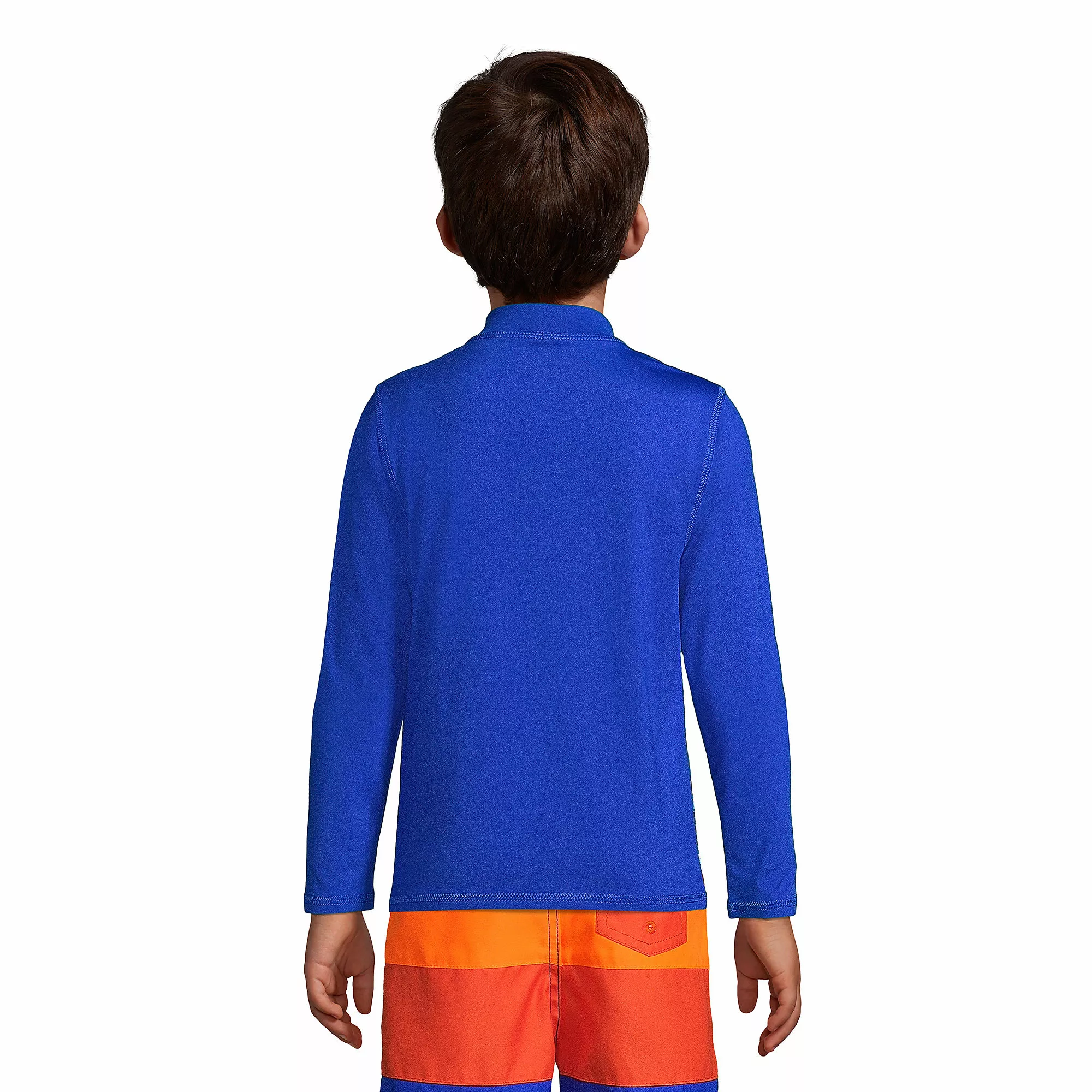 Lands' End Boys Husky Long Sleeve Mock Neck Graphic Rash Guard - Image 3