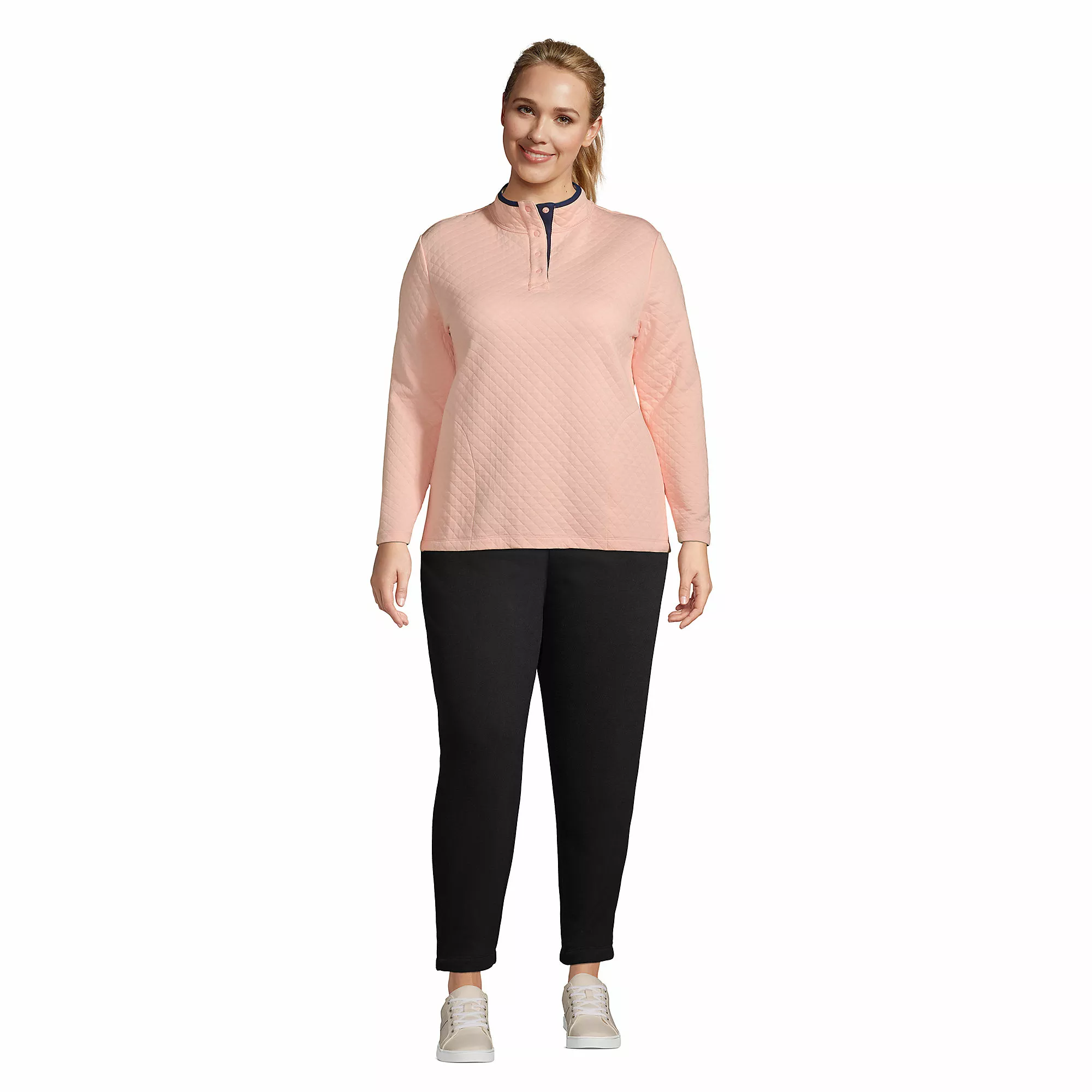 Lands' End Women's Plus Size Serious Sweats Ankle Sweatpants - Image 4