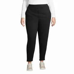 Lands' End Women's Plus Size Serious Sweats Ankle Sweatpants