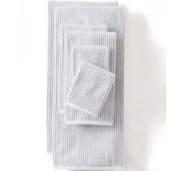 Lands' End Premium Supima Cotton Textured Stripe 6-Piece Towel Set