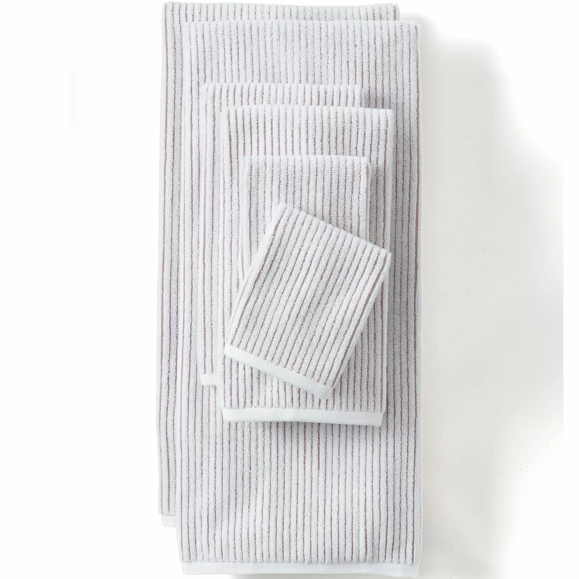 Lands' End Premium Supima Cotton Textured Stripe 6-Piece Towel Set