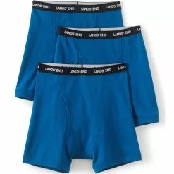 Lands' End Men's Big And Tall 3 Pack Knit Boxer Briefs