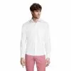 Lands' End Men's Untucked Traditional Fit Straight Collar No Iron Pinpoint Shirt