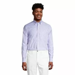 Lands' End Men's Traditional Fit Hyde Park Dress Shirt