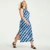Lands' End Women's Plus Size Cotton Jersey Sleeveless Swim Cover-up Maxi Dress