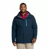 Lands' End Men's Big And Tall Waterproof Hooded Packable Rain Jacket
