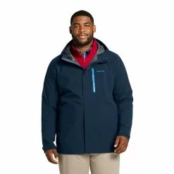 Lands' End Men's Big And Tall Waterproof Hooded Packable Rain Jacket