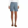 Lands' End Women's Mid Rise Elastic Waist Pull On 10" Knockabout Chino Bermuda Shorts