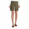 Lands' End Women's Mid Rise Elastic Waist Pull On 10" Knockabout Chino Bermuda Shorts