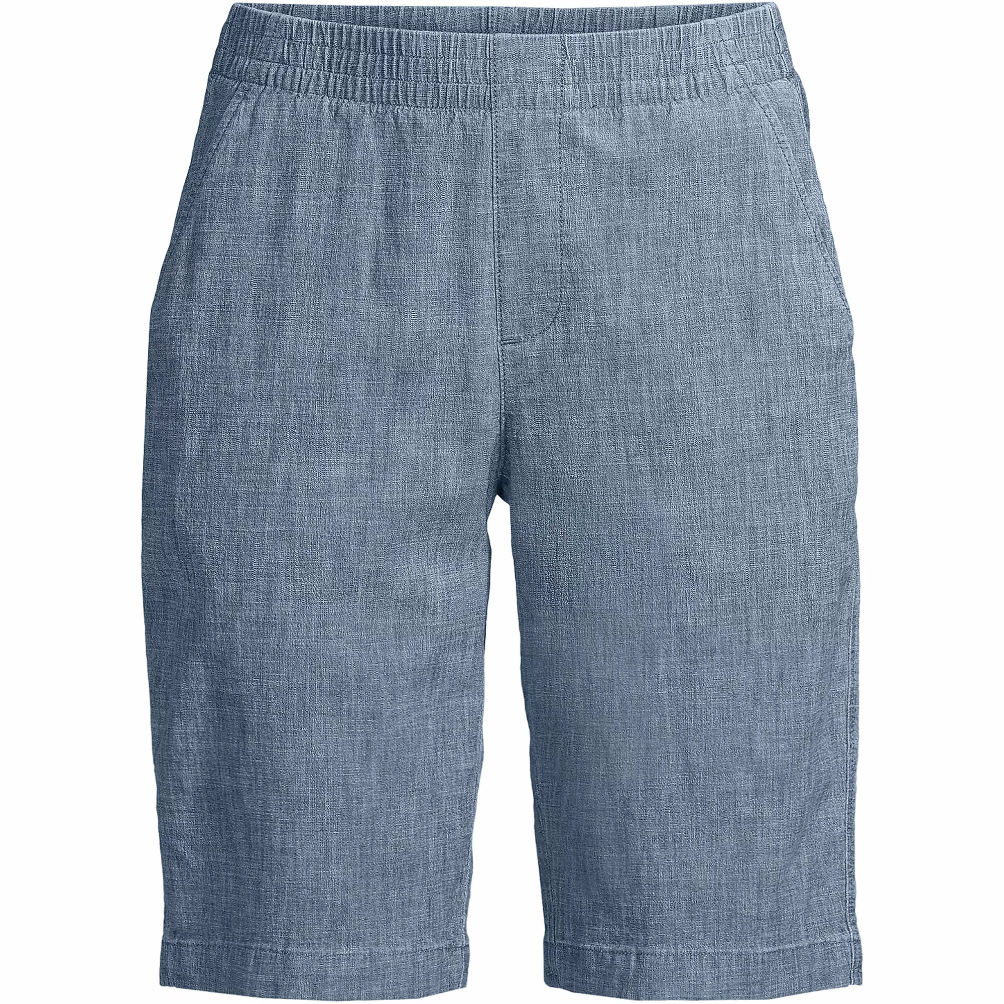 Lands' End Women's Mid Rise Elastic Waist Pull On 12" Knockabout Chino Bermuda Shorts - Image 5