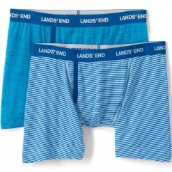 Lands' End Men's Comfort Knit Boxer Brief 2 Pack