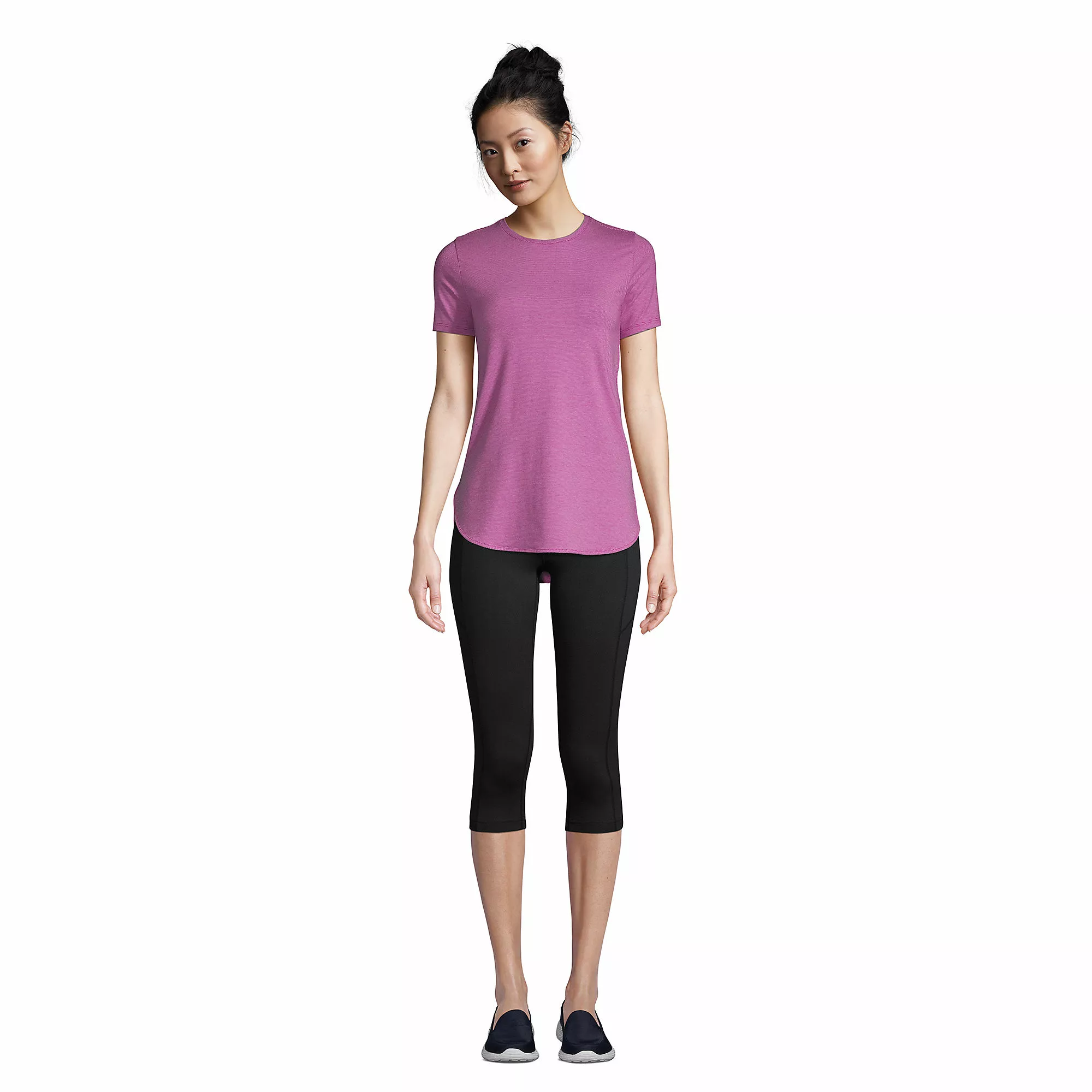 Lands' End Women's Moisture Wicking UPF Sun Short Sleeve Curved Hem Tunic Top - Image 4