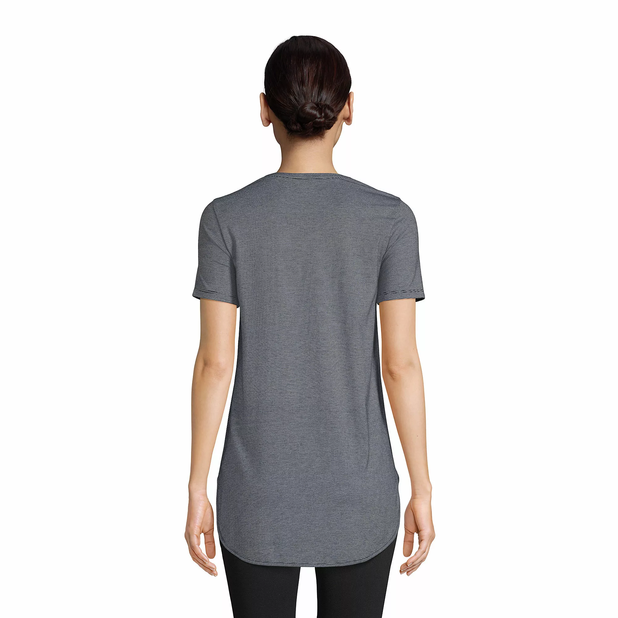 Lands' End Women's Moisture Wicking UPF Sun Short Sleeve Curved Hem Tunic Top - Image 2