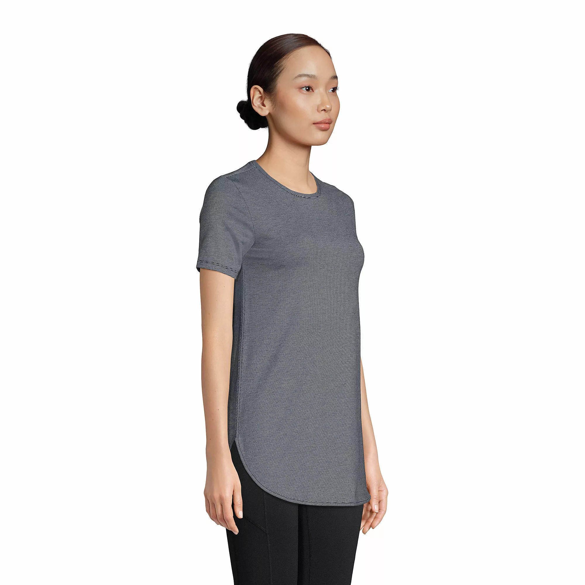 Lands' End Women's Moisture Wicking UPF Sun Short Sleeve Curved Hem Tunic Top - Image 3