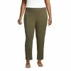 Lands' End Women's Plus Size Starfish Mid Rise Elastic Waist Pull On Utility Ankle Pants