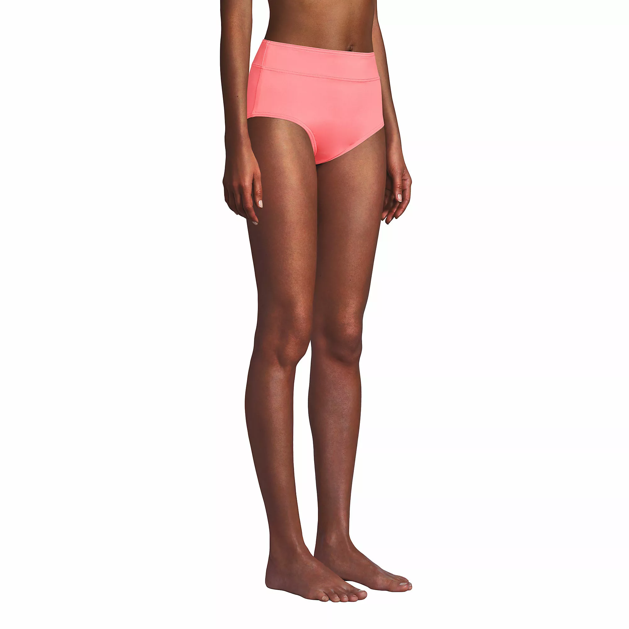 Lands' End Women's Chlorine Resistant Tummy Control High Waisted Bikini Swim Bottoms - Image 5