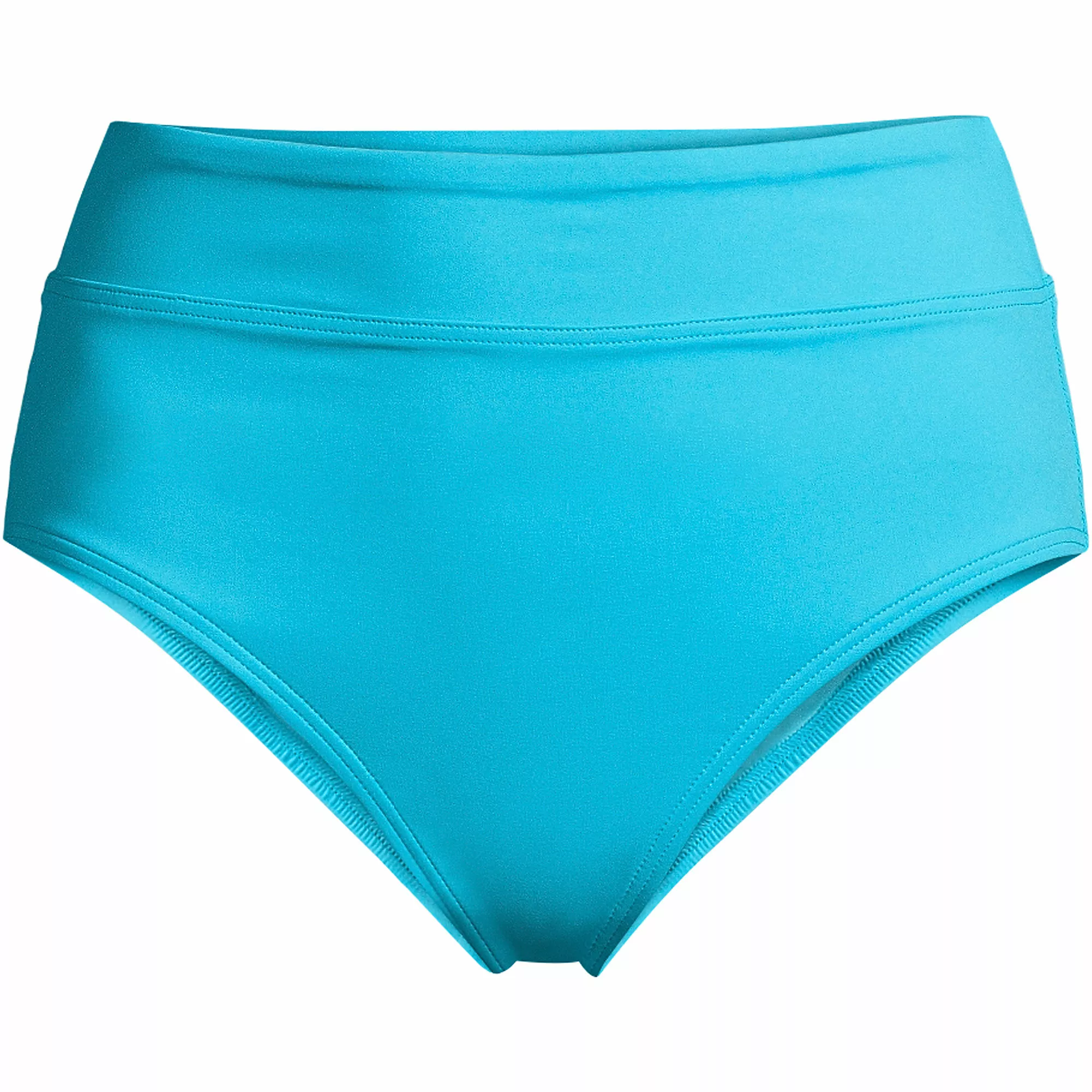 Lands' End Women's Plus Size Chlorine Resistant High Waisted Bikini Swim Bottoms - Image 2