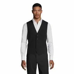 Lands' End Men's Washable Wool Vest