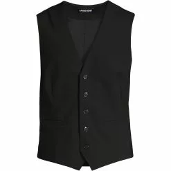 Lands' End Men's Big Washable Wool Vest