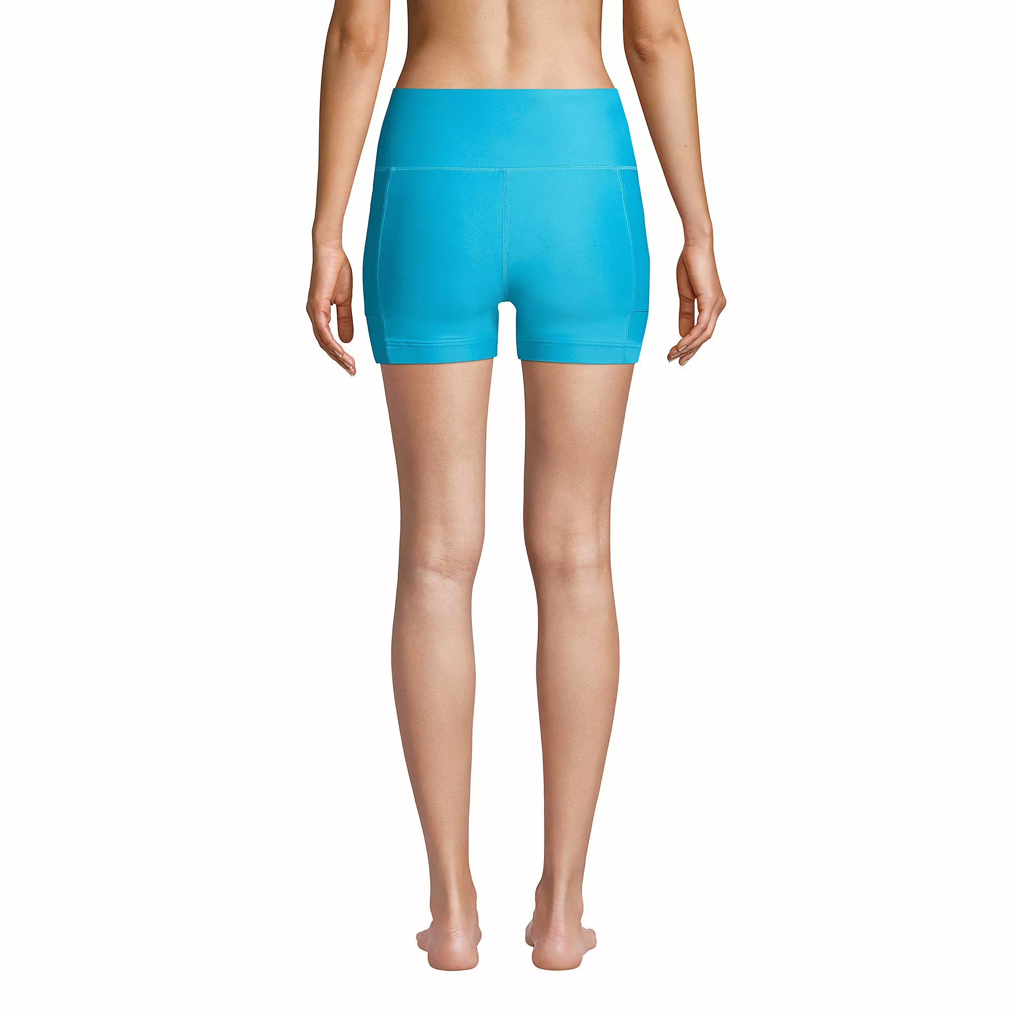 Lands' End Women's Chlorine Resistant High Waisted 6" Bike Swim Shorts With UPF 50 Sun Protection - Image 3
