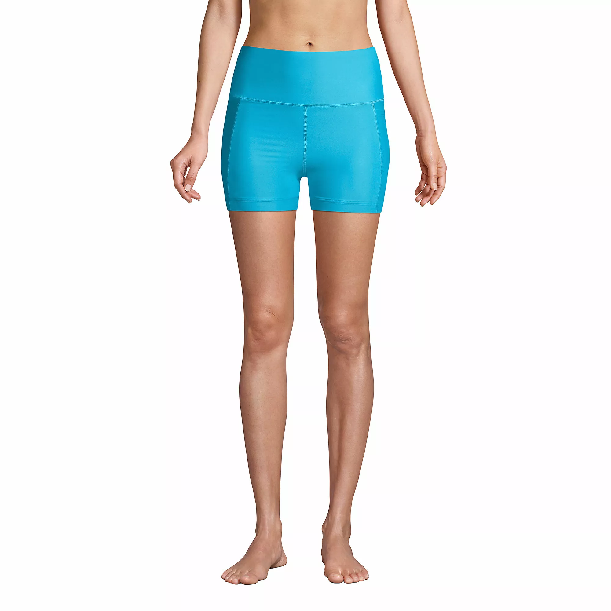 Lands' End Women's Chlorine Resistant High Waisted 6" Bike Swim Shorts With UPF 50 Sun Protection - Image 4