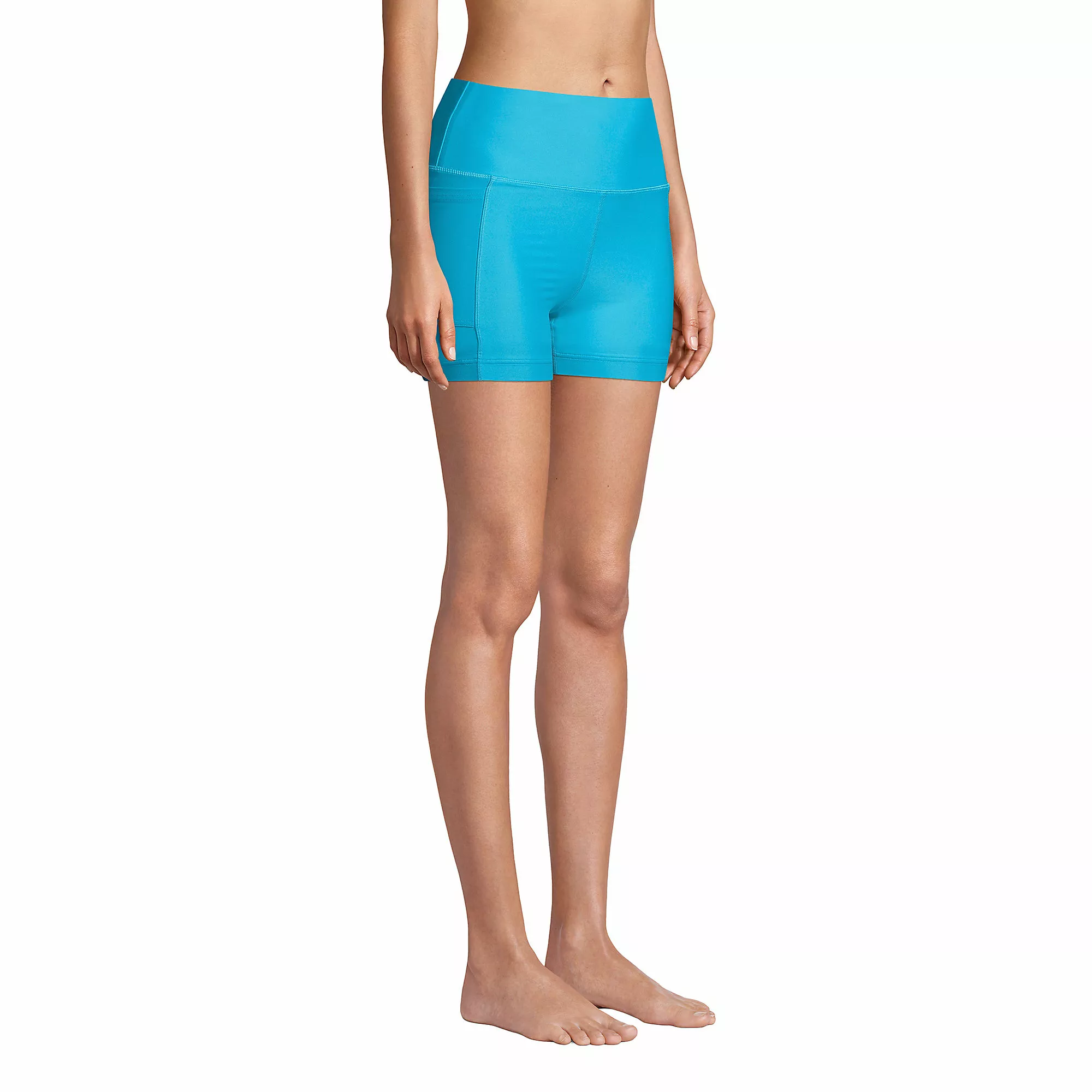 Lands' End Women's Chlorine Resistant High Waisted 6" Bike Swim Shorts With UPF 50 Sun Protection - Image 5