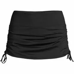 Lands' End Women's Plus Size Chlorine Resistant Tummy Control Adjustable Swim Skirt Swim Bottoms