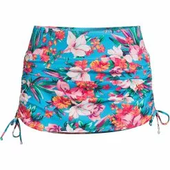 Lands' End Women's Plus Size Chlorine Resistant Tummy Control Adjustable Swim Skirt Swim Bottoms
