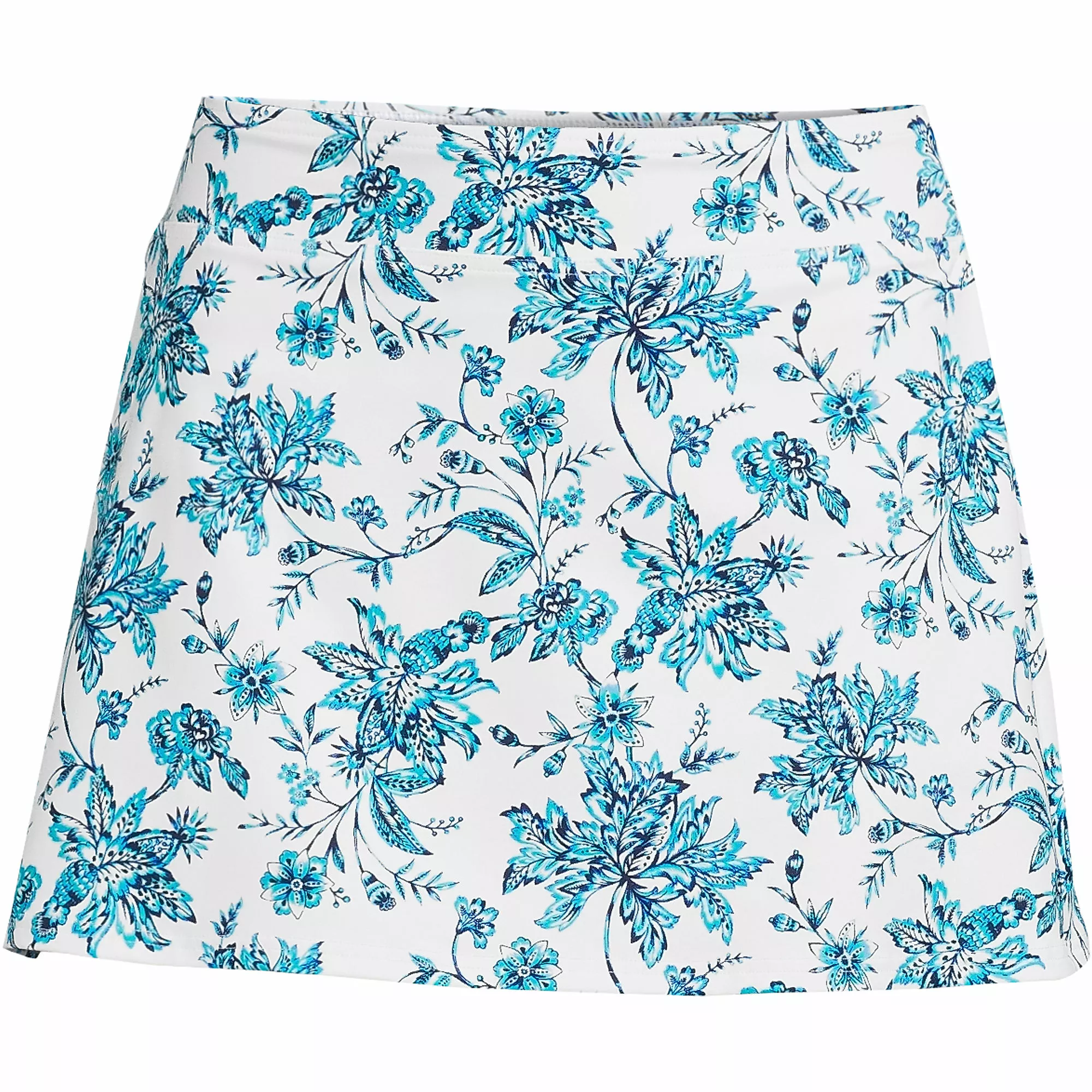 Lands' End Women's Chlorine Resistant Tummy Control Swim Skirt Swim Bottoms Print - Image 2