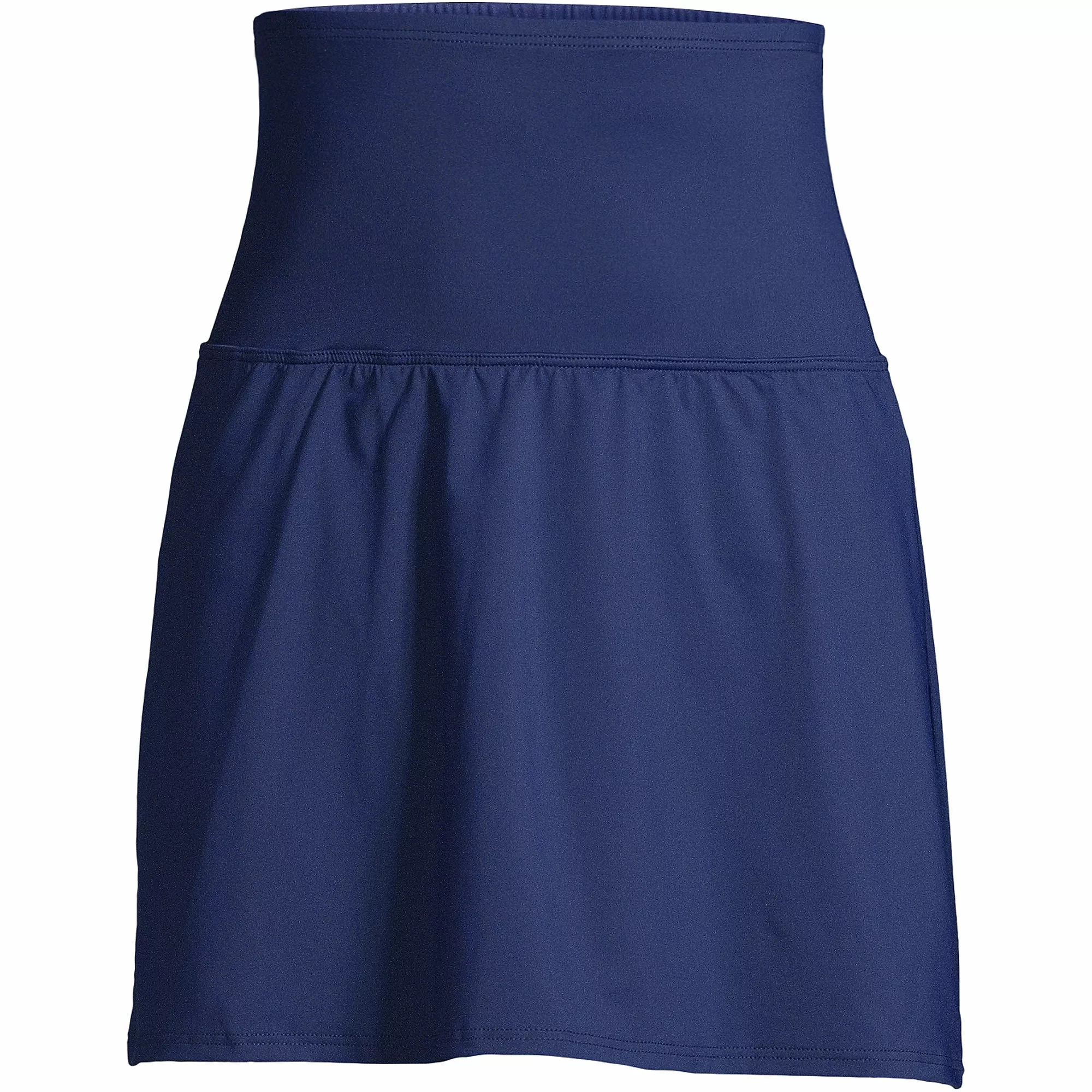 Lands' End Women's Plus Size Chlorine Resistant Tummy Control Ultra High Waisted Modest Swim Skirt Swim Bottoms