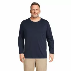 Lands' End Men's Big And Tall Long Sleeve Supima Tee