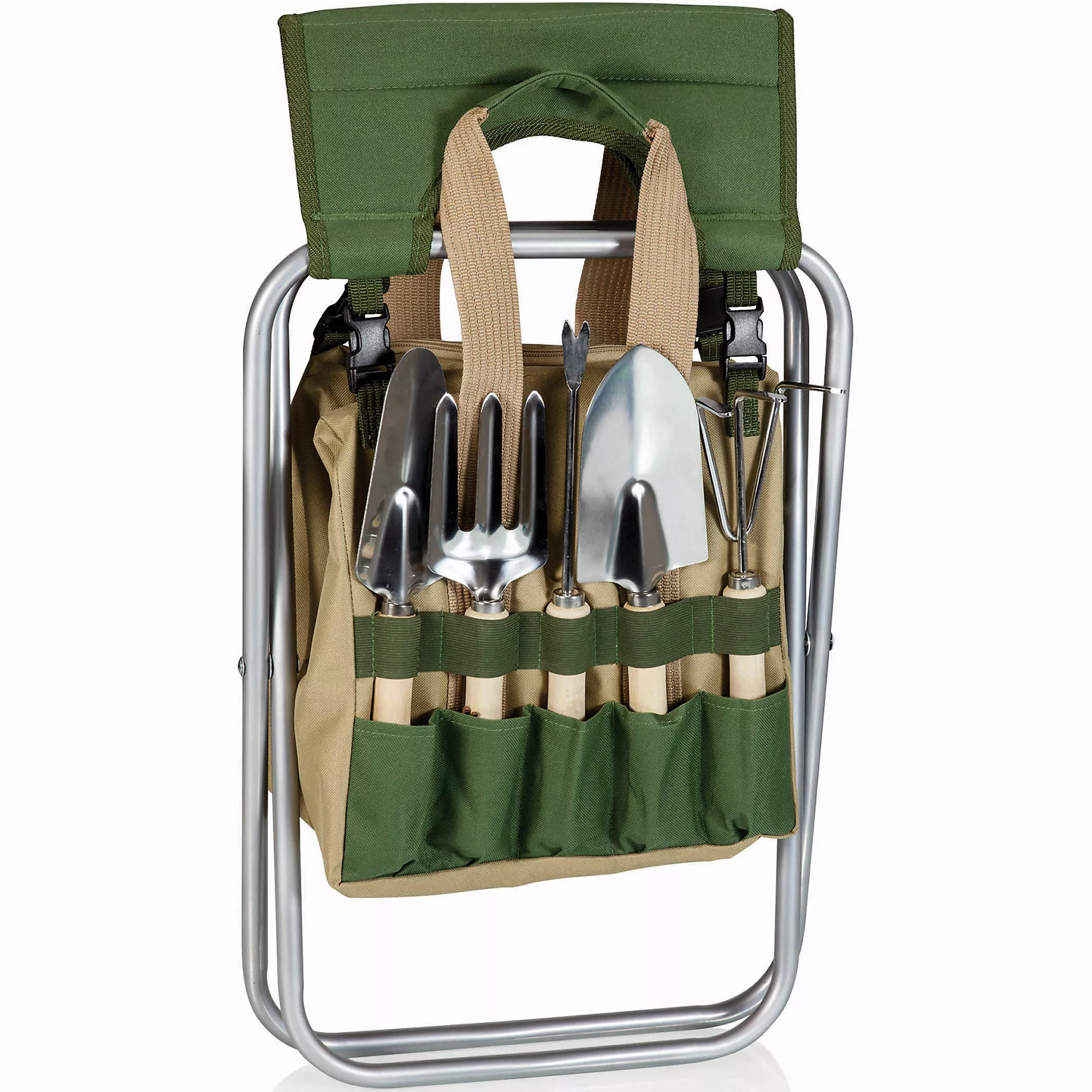 Picnic Time Gardening Folding Seat With Tools - Image 2