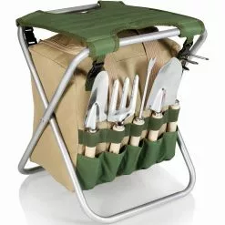 Picnic Time Gardening Folding Seat With Tools