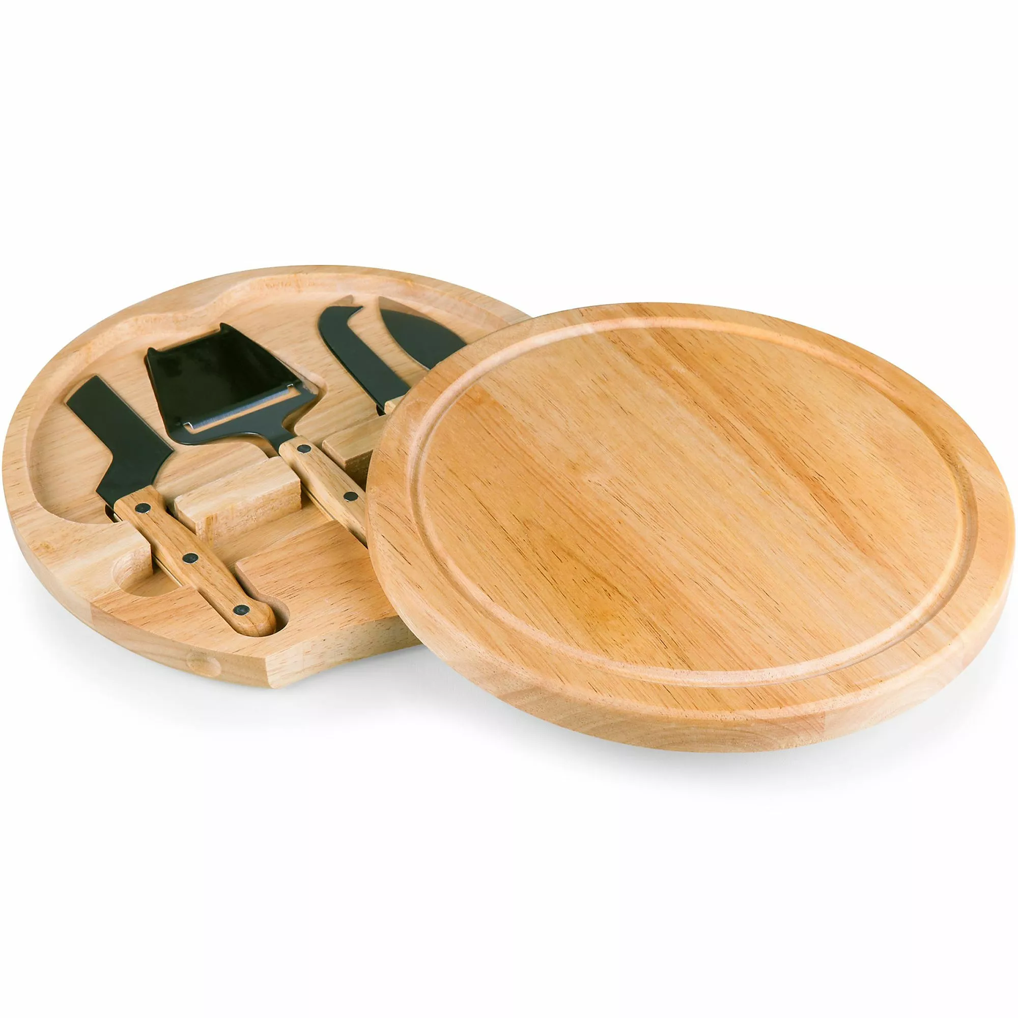Picnic Time Round Cheese Cutting Board With Tools - Image 3