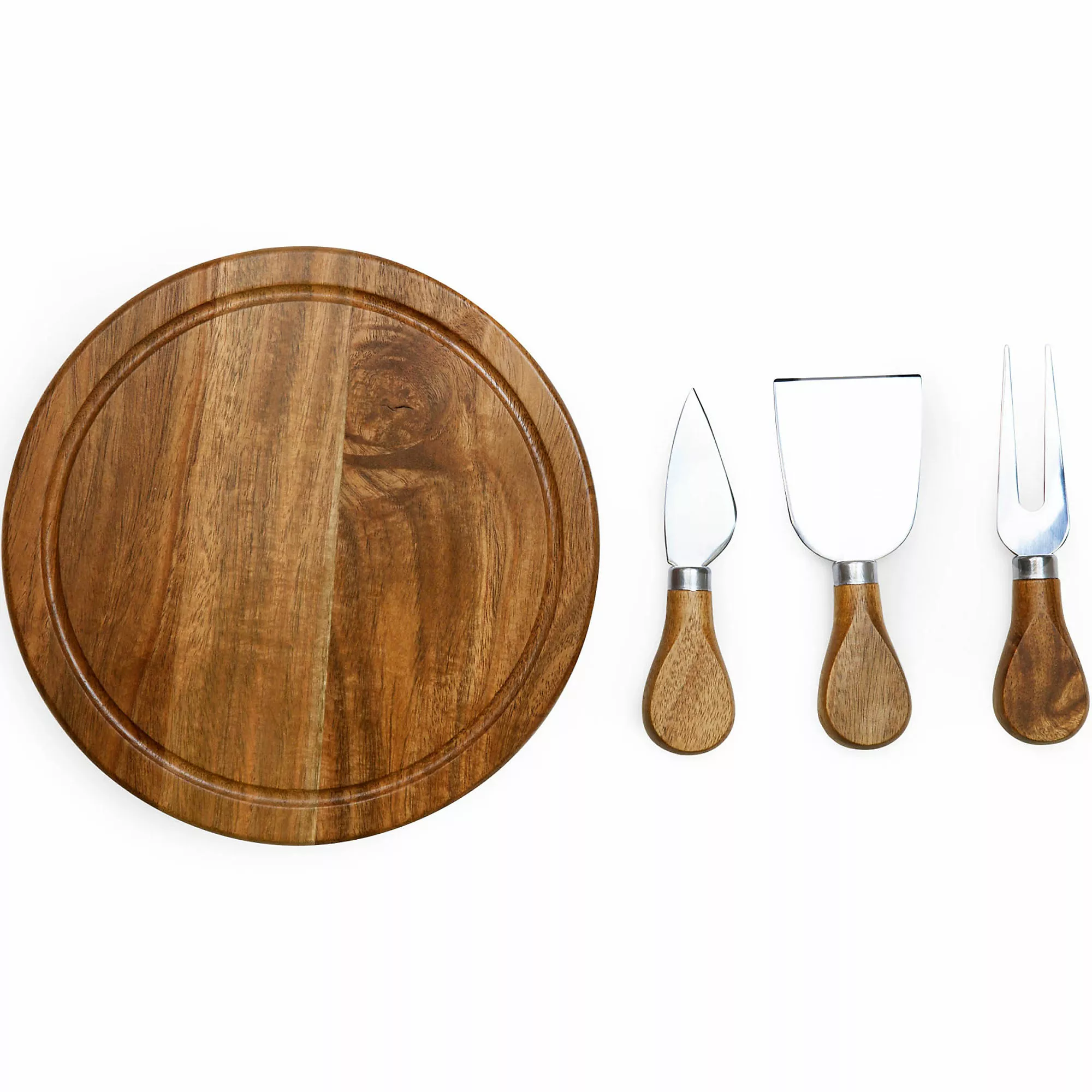 Picnic Time Wooden Brie Cheese Cutting Board With Tools - Image 2