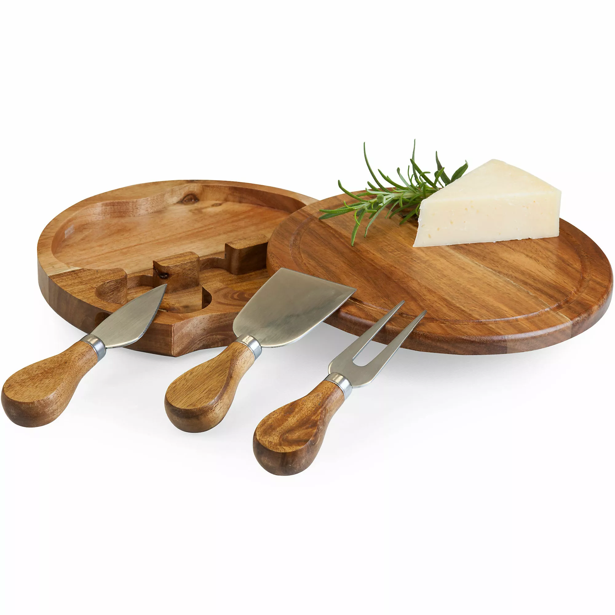 Picnic Time Wooden Brie Cheese Cutting Board With Tools - Image 4