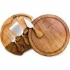 Picnic Time Wooden Brie Cheese Cutting Board With Tools