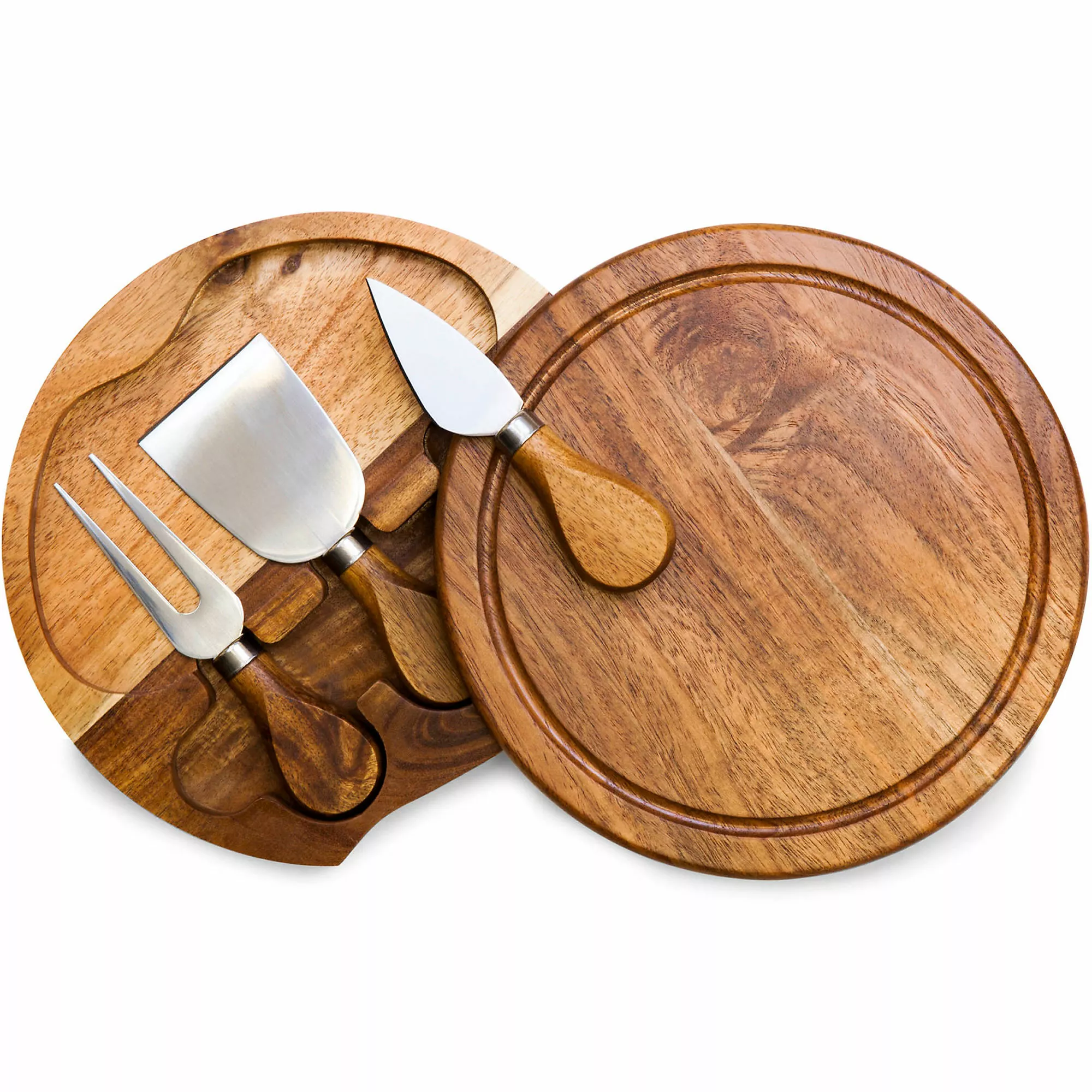 Picnic Time Wooden Brie Cheese Cutting Board With Tools
