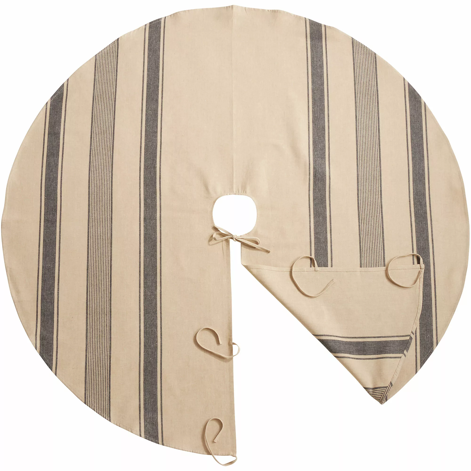 Saro Lifestyle Banded Christmas Tree Skirt - Image 2