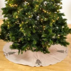 Saro Lifestyle Beaded Christmas Tree Skirt