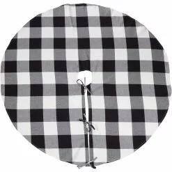 Saro Lifestyle Buffalo Plaid 53 Inch Christmas Tree Skirt