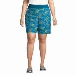 Lands' End Women's Plus Size 7" High Rise Everyday Active Shorts