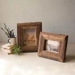 Kalalou Recycled Wood Photo Frames - Set Of 2