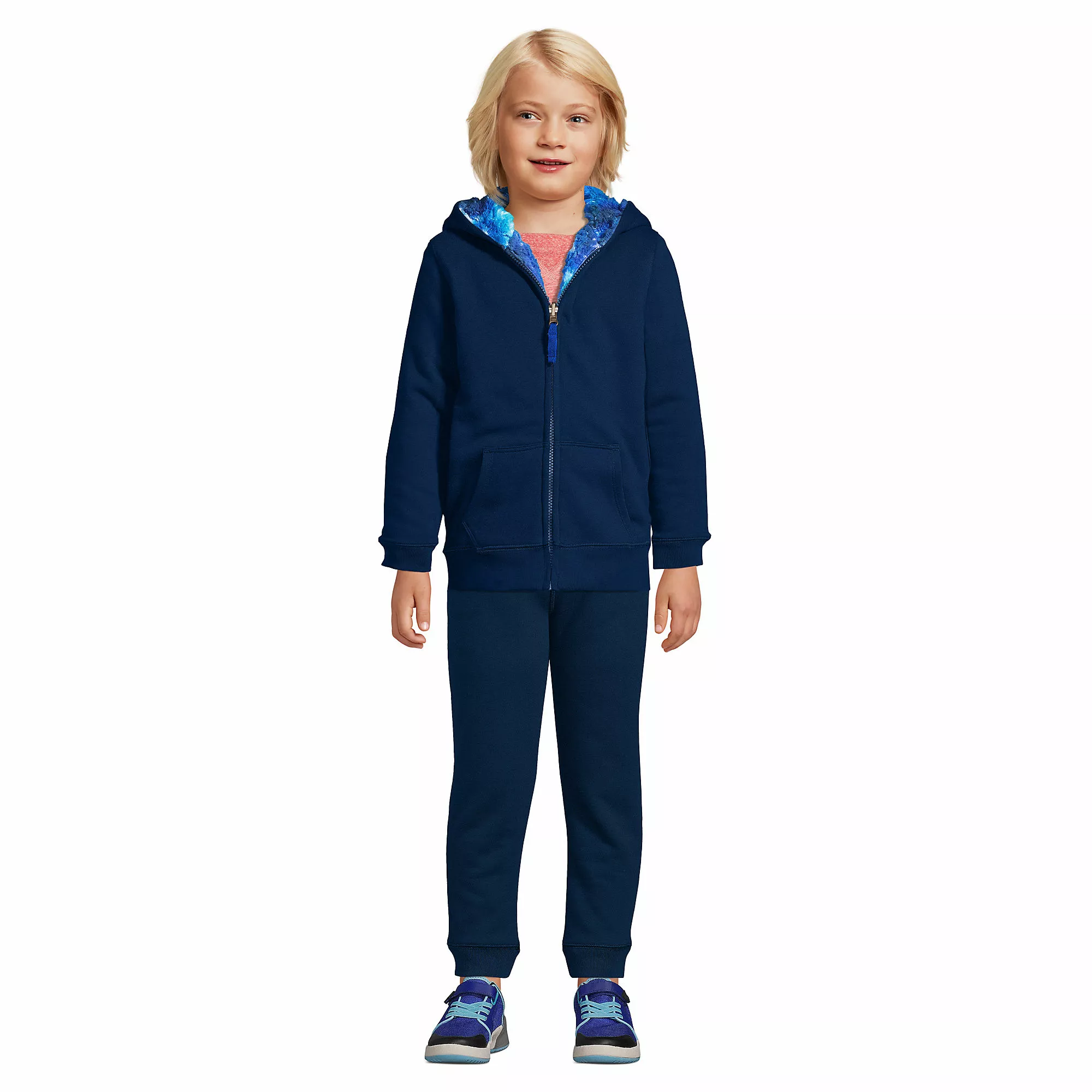 Lands' End Kids Reversible Sherpa Fleece Hoodie - Image 8