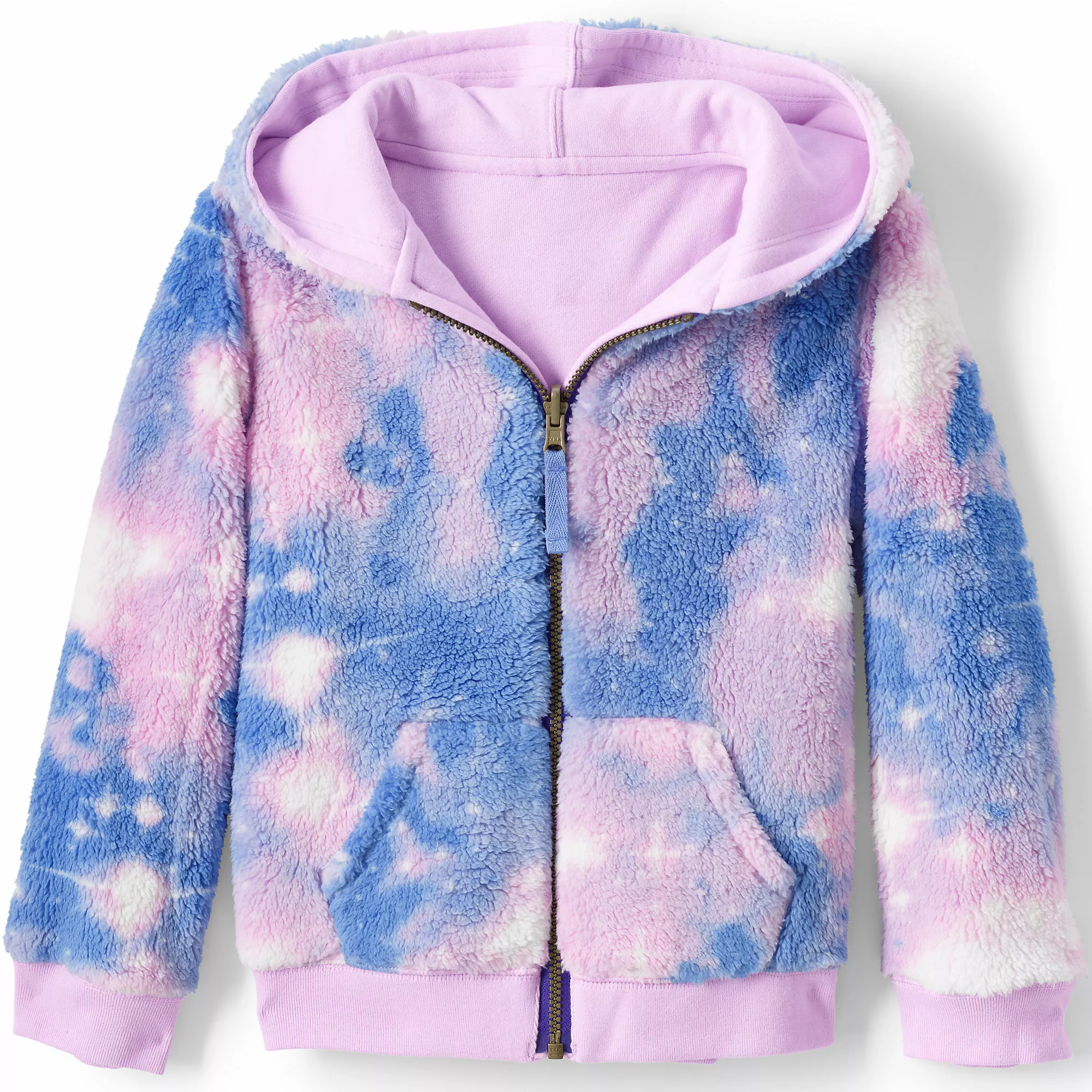 Lands' End Kids Reversible Sherpa Fleece Hoodie - Image 2