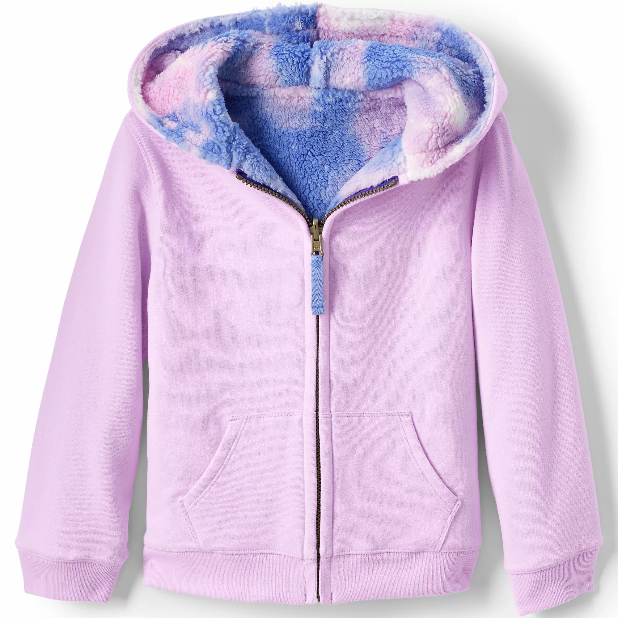 Lands' End Kids Reversible Sherpa Fleece Hoodie
