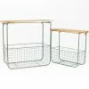 Kalalou Hanging Wire Basket Shelves - Set Of 2