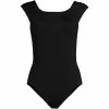 Lands' End Women's Plus Size Chlorine Resistant Tummy Control Cap Sleeve X-Back One Piece Swimsuit