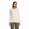 Lands' End Women's Cotton Modal Long Sleeve Textured Stitch Pullover Sweater